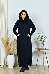 Тепла довга сукня з хомутом у великому розмірі