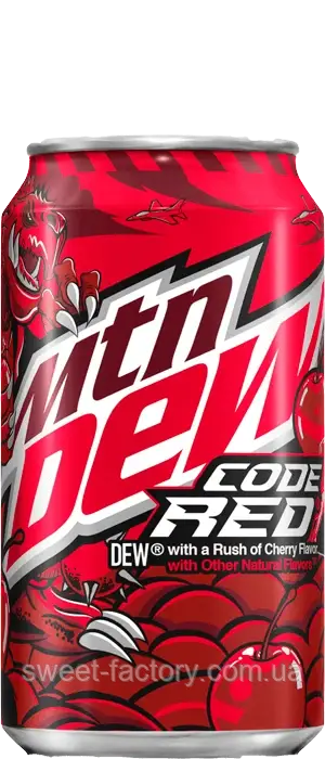 Газований напій Mtn Dew Code Red Rush of Cherry 355ml, фото 1