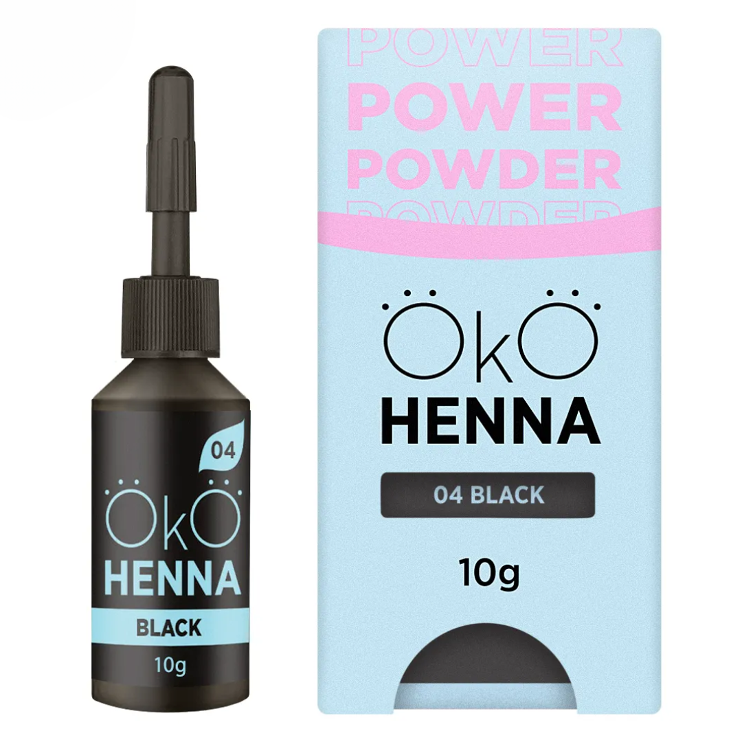 OKO Хна для брів Power Powder 04 Black, 10г (чорна), фото 1