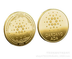 Криптова пам'ятна монета CARDANO або ADA, голд
