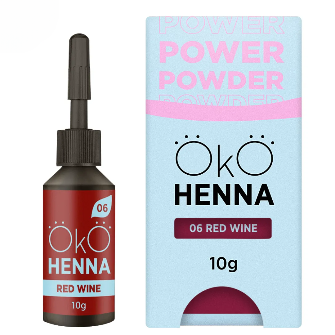 OKO Хна для брів Power Powder 06 Red wine, 10г (червоне вино)