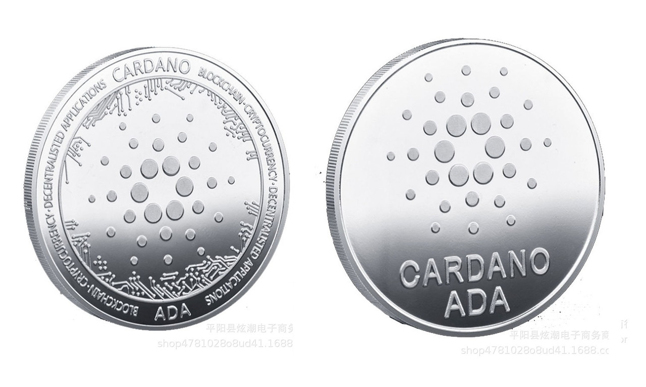Криптова пам'ятна монета CARDANO або ADA, сильвер