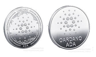 Криптова пам'ятна монета CARDANO або ADA, сильвер