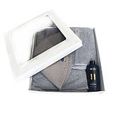 Подарунковий набір для лазні та сауни Premium класу хуст світло - сірий ( Husst ), фото 3