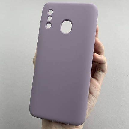 Чохол для Samsung Galaxy A30 силікон кейс чохол з мікрофіброю на телефон самсунг а30 чорничний r4e, фото 1