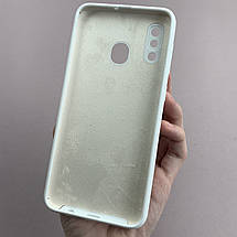 Чохол для Samsung Galaxy A20 силікон кейс чохол з мікрофіброю на телефон самсунг а20 білий r4e, фото 3