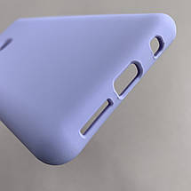 Чохол для Samsung Galaxy A21s силікон кейс чохол з мікрофіброю на телефон самсунг а21с бузковий r4e, фото 5