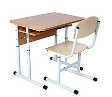 Комплект учнівський регульований 1-місний (Парта + 1 стілець HPL)