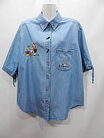 Рубашка фирменная женская джинс сток meico UKR 50-52 р.080TR (в указанном размере, только 1 шт)
