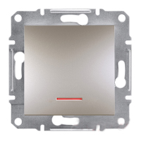 Кнопочный 1кл. выкл. с подсветкой Schneider Asfora Бронза EPH1600169