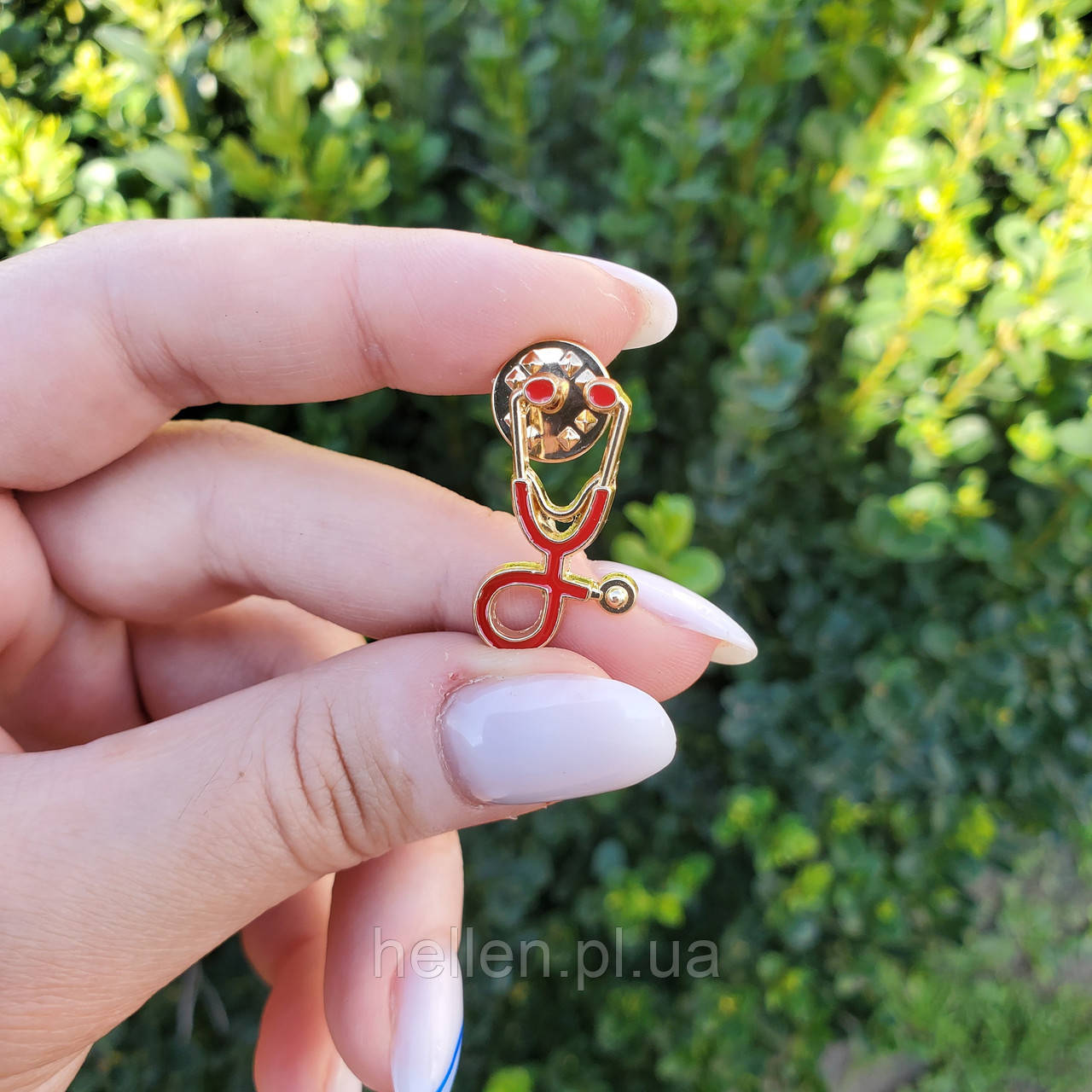 Медична брошка "Фонендоскоп"