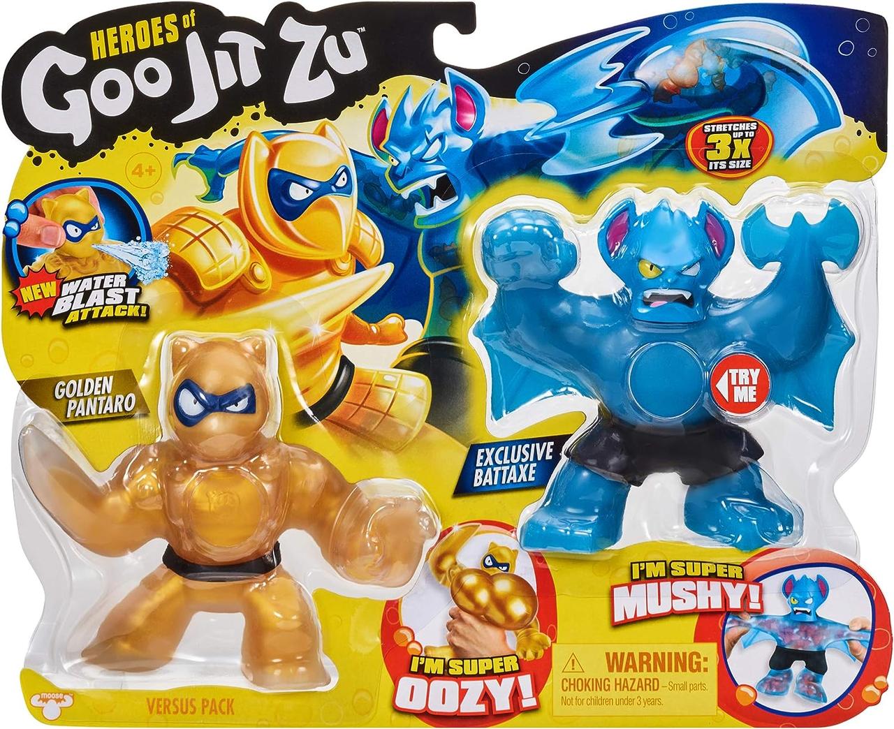 Набір 2 фігурки гуджитсу Пантаро Проти Баттакса Heroes of Goo Jit Zu Water Blast, Golden Pantaro Vs Battaxe