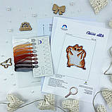 Брелок для вишивки хрестиком на пластиковій канві VOLOSHKA Хом'як VPCK_006, фото 2