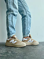 Кроссовки New Balance CT302 Beige White. Кроссовки Нью Беланс бежево-белые