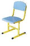 Комплект учнівський регульований 1-місний (Парта + 1 стілець HPL), фото 3