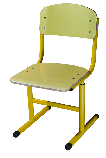 Комплект учнівський регульований 1-місний (Парта + 1 стілець HPL), фото 2