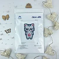 Брелок для вишивки хрестиком на пластиковій канві VOLOSHKA Кіт VPCK_007