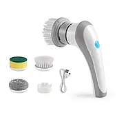 Щітка для миття посуду з насадами акумуляторна Electric Cleaning brush