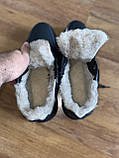 Чоловічі зимові кросівки чорні хутряні теплі прошиті львівські (код 5432), фото 8