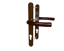 Дверна ручка (Дверний гарнітур універсальний) Astex ANTEY DHS 85/26/208 коричневий (РАЛ 8019)