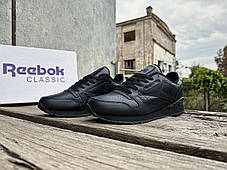 Чоловічі кросівки Reebok Classic Black чорні, фото 3