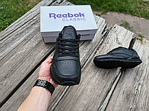 Чоловічі кросівки Reebok Classic Black чорні, фото 5