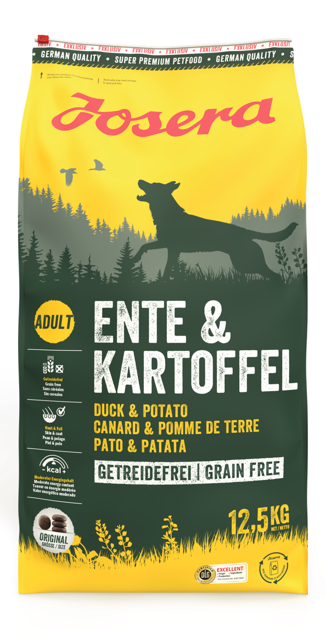 Беззерновий корм для собак з качкою і картоплею JOSERA Ente&Kartoffel 12,5 кг