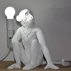 Настільний світильник серії ANIMALS Мавпа цоколь E27 колір Білий Levistella 909VXL8051B WH