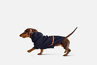 Дождевик с капюшоном для собак Noblepet Moss Blue, одежда для собак унисекс M-Long
