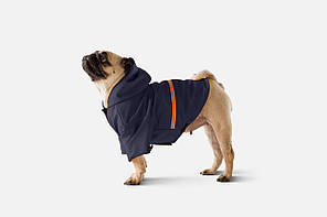 Дощовик з капюшоном для собак Noblepet Moss Blue, одяг для собак унісекс XL-Short