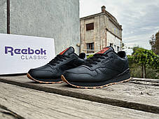 Чоловічі кросівки Reebok Classic Black Brown чорні з коричневим, фото 3