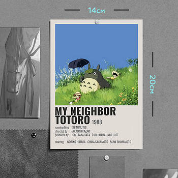 "Мій сусід Тоторо / My neighbor Totoro" плакат (постер) розміром А5 (14х20см)