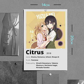 "Юзу Аіхара і Мей Аіхара (Цитрус / Citrus)" плакат (постер) розміром А5 (14х20см)