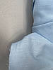 Небесно-блакитна сорочково-платтєва лляна тканина, 100% льон, колір 1305/185, фото 3