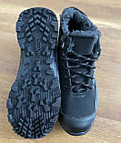 Чоловічі зимові кросівки чорні нубукові теплі хутряні прошиті львівські (код 7632), фото 7