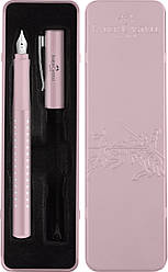 Ручка перова Faber-Castell Sparkle Rose в металевому пеналі, колір корпусу рожевий, перо М (0,7 мм), 201515
