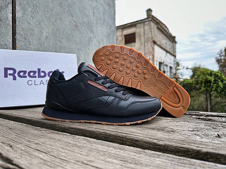 Чоловічі кросівки Reebok Classic Blue Brown сині з коричневим, фото 1