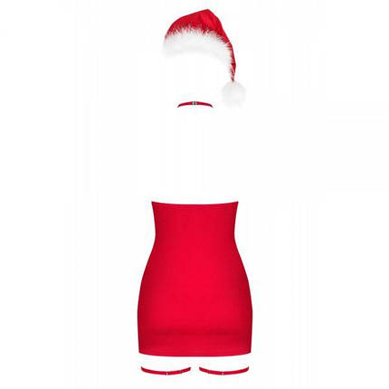 Комплект Obsessive Kissmas chemise Red® S / M, Червоний, S/M, фото 3