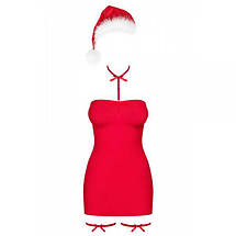 Комплект Obsessive Kissmas chemise Red® S / M, Червоний, S/M, фото 4