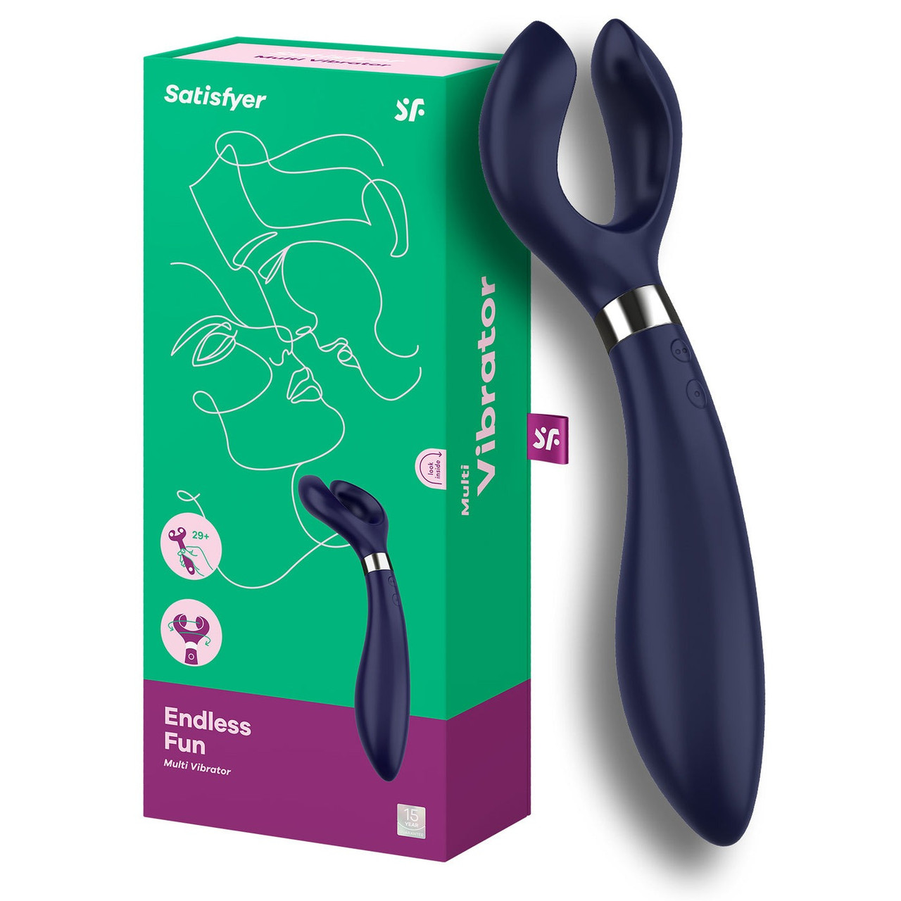 T360089 багатофункціональний вібратор SATISFYER ENDLESS DARK BLUE