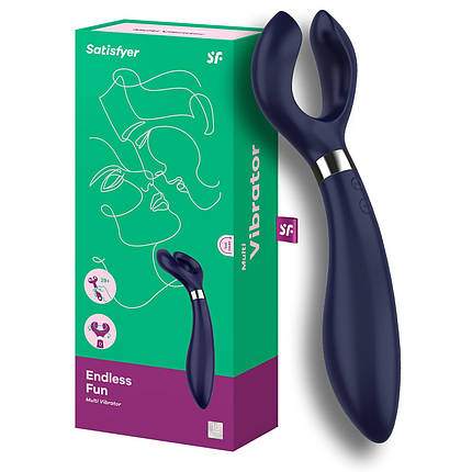 T360089 багатофункціональний вібратор SATISFYER ENDLESS DARK BLUE, фото 1