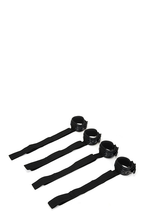 Набір бдсм для ліжка WHIPSMART DIAMOND BED RESTRAIN KIT BLACK