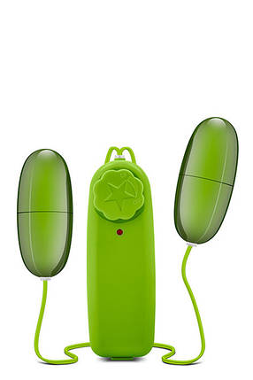 T330763 подвійне віброяйце B yours DOUBLE POP EGGS LIME, Зелений, фото 1