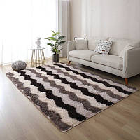 Хутряний ворсистий великий килимок Травка 200х150 см із довгим ворсом