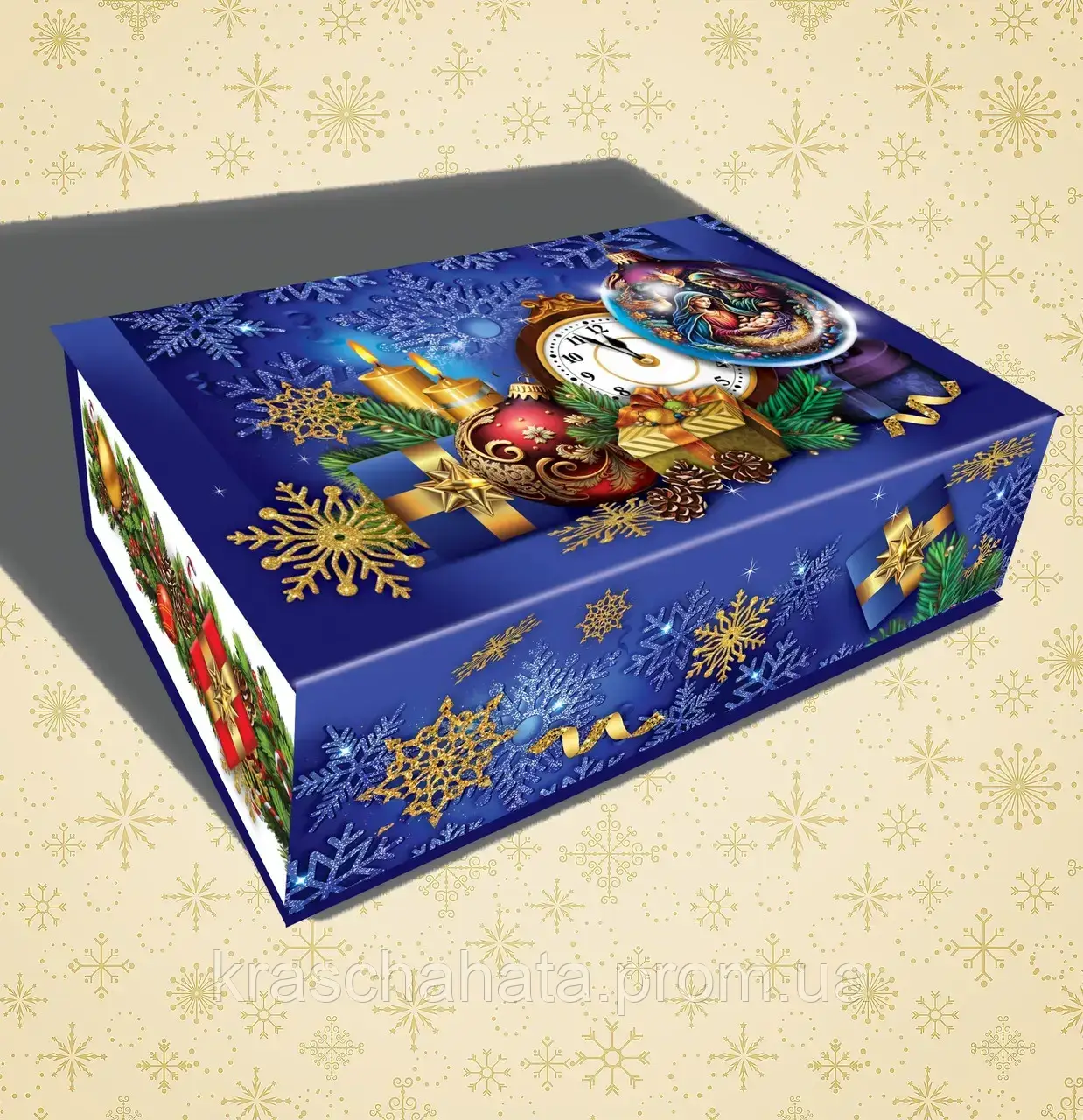 Новорічна коробка/Норічна коробка, Шкатулка, Картонна подарункова коробка