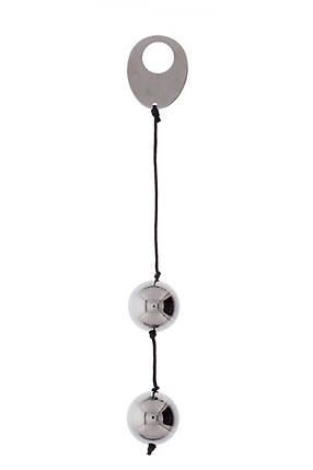 Металеві вагінальні кульки DOMINO METALLIC BALLS, SILVER, фото 1