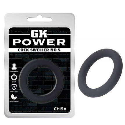 Кільце ерекційне GK Power cock Sweller № 5, Черный, фото 2