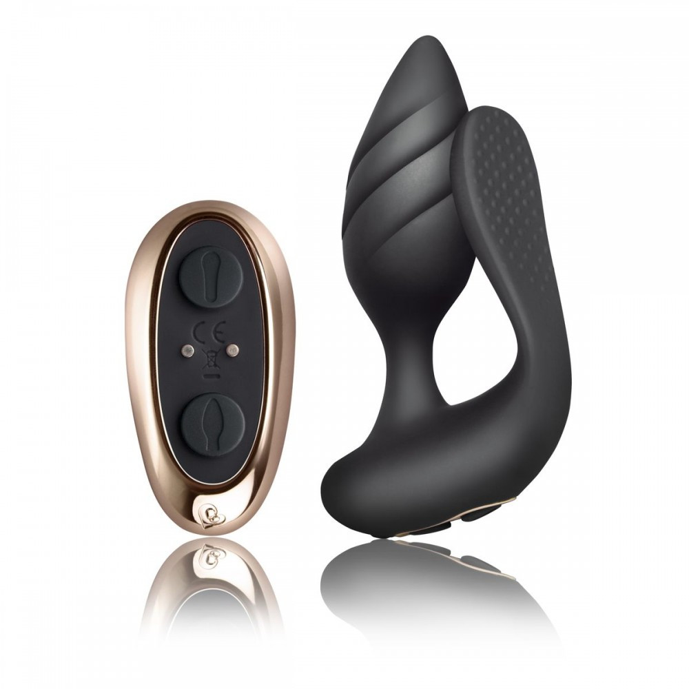 RO14587 вібратор для пар ROCKS-OFF-COCKTAIL DUAL MOTORED COUPLES TOY BLACK