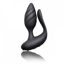 RO14587 вібратор для пар ROCKS-OFF-COCKTAIL DUAL MOTORED COUPLES TOY BLACK, фото 3