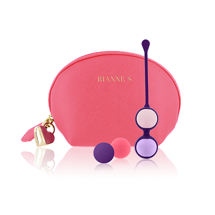 Вагінальні кульки 4шт Rianne s Pussy Playballs CORAL ROSE, Фіолетовий, фото 1